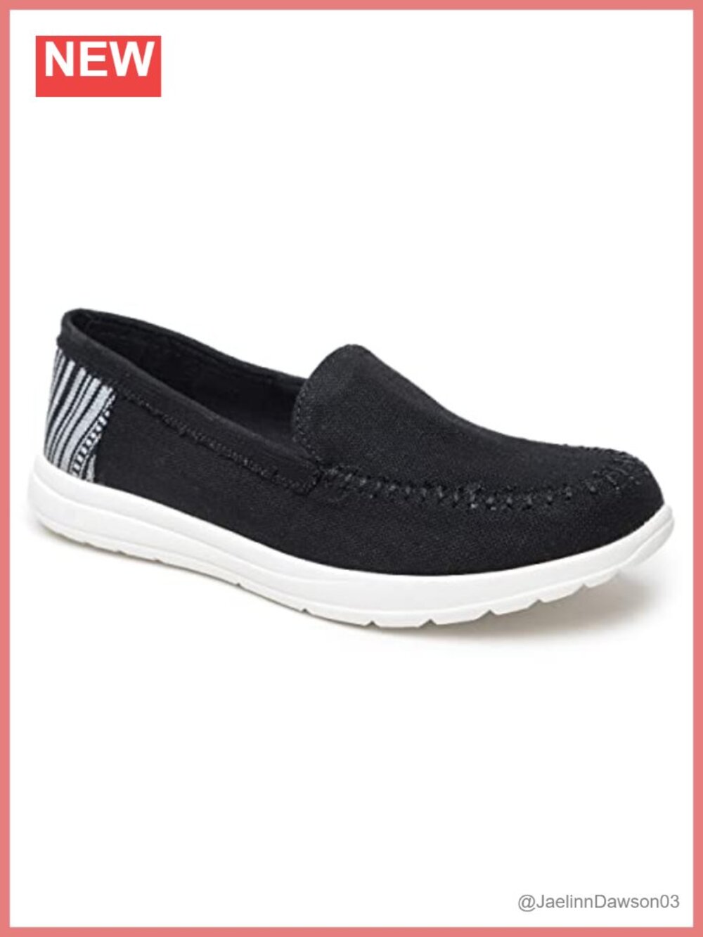 Women's Woven Slip-Ons Loafers with Memory Foam Insole, Fabric Upper, EVA